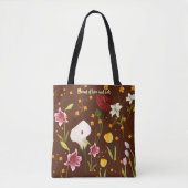 Lebhafte Blume Tasche (Vorderseite)