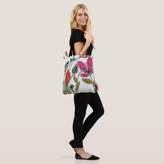 Lebhafte Blume Tasche (Am Model)