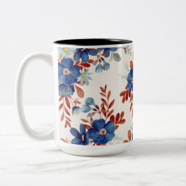 Lebhafte Blume Zweifarbige Tasse