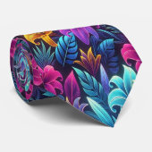 Lebhafte Blumen in einem surrealen Garten mit Farb Krawatte (Gerollt)