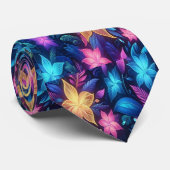 Lebhafte Blumen in einem traumhaften Garten mit Fa Krawatte (Gerollt)