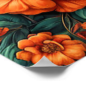 Lebhafte Blumenarrangements Poster (Ecke)