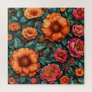 Lebhafte Blumenarrangements Puzzle