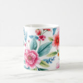 Lebhafte Blumencoffee Tasse - Aquarellfarben Blume (Mittel)