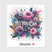 Lebhafte Blumenfeier Aufkleber (Blatt)