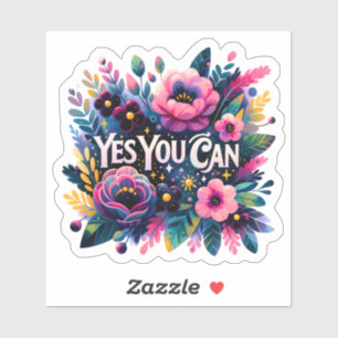 Lebhafte Blumenfeier Aufkleber