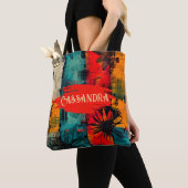 Lebhafte Blumengrunge Multicolor-Tasche Tasche (Von Nahem)