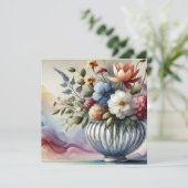 Lebhafte Blumenharmonie zum Geburtstag (Stehend Vorderseite)