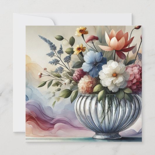 Lebhafte Blumenharmonie zum Geburtstag (Vorderseite)