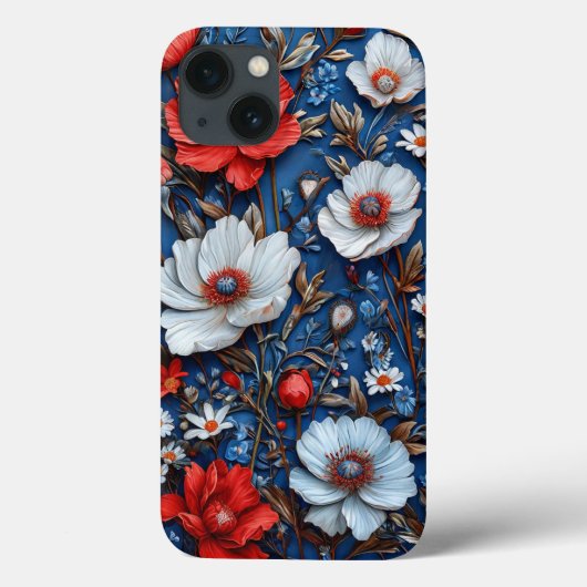 Lebhafte Blumenkunst Case-Mate iPhone Hülle (Rückseite)