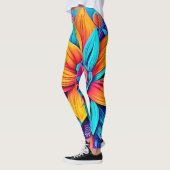 Lebhafte Blumenkunst Leggings (Links)