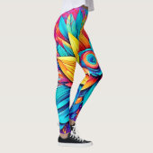 Lebhafte Blumenkunst Leggings (Rechts)