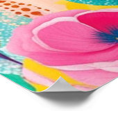 Lebhafte Blumenkunst Print Poster (Ecke)