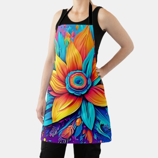 Lebhafte Blumenkunst Schürze (InSitu)