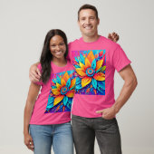 Lebhafte Blumenkunst T-Shirt (Unisex)