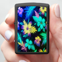 Lebhafte Blumenmuster in Neon Hues b