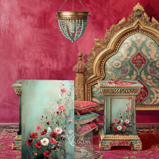 Lebhafte Blumennelken und Schmetterlingsfelder Seidenpapier