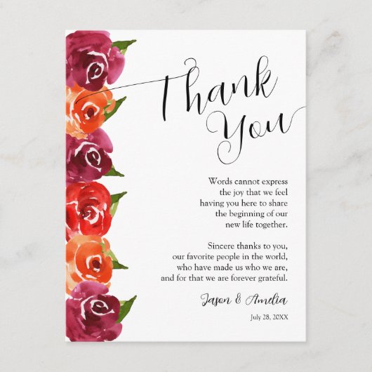 Lebhafte Blumenplatte Dankeskarte (Vorderseite)