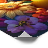 Lebhafte Blumensinfonie und Fruchtsinfonie Poster (Ecke)
