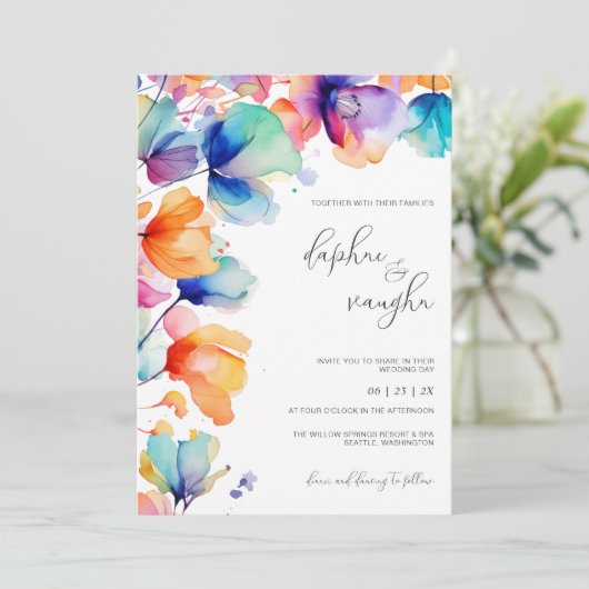 Lebhafte Blumenzwiebelkur Einladung (Stehend Vorderseite)