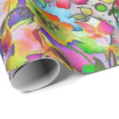 Lebhafte Blüte Geschenkpapier (Rolleneckpunkt)