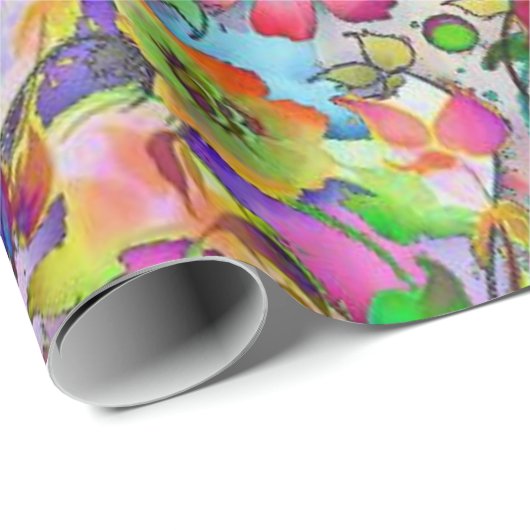 Lebhafte Blüte Geschenkpapier (Rolleneckpunkt)