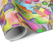 Lebhafte Blüte Geschenkpapier (Rolleneckpunkt)