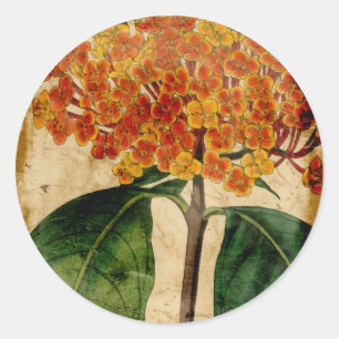 Lebhafte Blüte I Runder Aufkleber