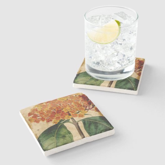 Lebhafte Blüte I Steinuntersetzer (Seitenansicht)