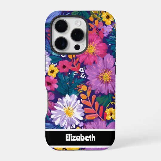 Lebhafte Blüte iPhone Hülle (Rückseite)