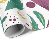 Lebhafte Blüte mit Lila und gelben Blüten Geschenkpapier (Rolleneckpunkt)