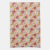 Lebhafte Blüte mit Rose und Sonnenblumen Geschirrtuch (Vertikal)