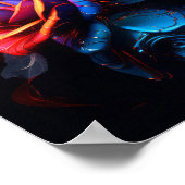 Lebhafte Blüten: Intensiv farbige Rose Poster (Ecke)