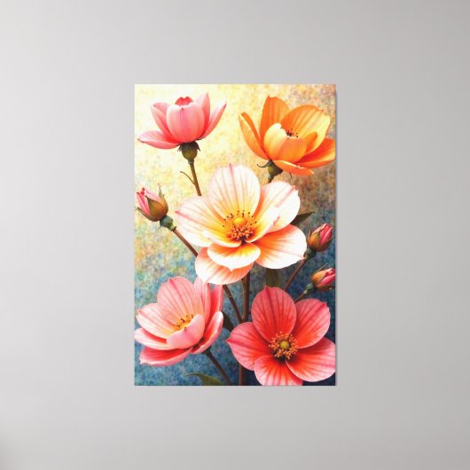 Lebhafte Blüten Leinwanddruck (Vorderseite)