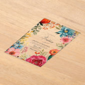 Lebhafte Blüten mexikanische Fiesta Transparente H Acryleinladungen (Ablage )