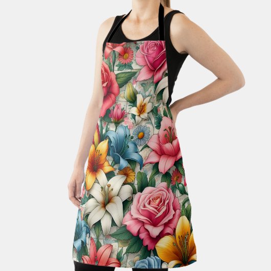 Lebhafte Blütenblume Schürze (InSitu)