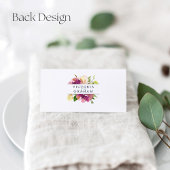 Lebhafte Blütenhochzeit Platzkarte