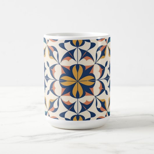 Lebhafte Bohemische Blumenmosaikkaffee-Tasse Kaffeetasse (Mittel)