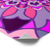 Lebhafte Boho Chic Pink-Lila Mandalase Poster (Ecke)