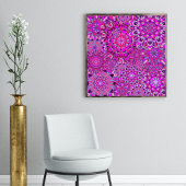Lebhafte Boho Chic Pink-Lila Mandalase Poster