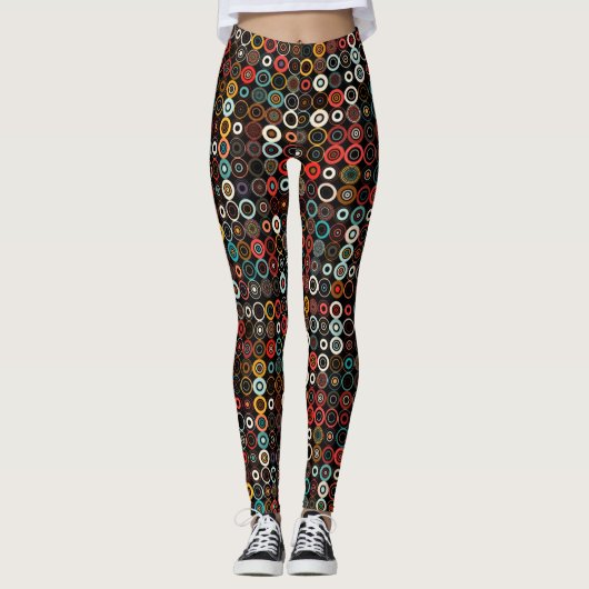 Lebhafte Boho Circles-Leggings Leggings (Vorderseite)