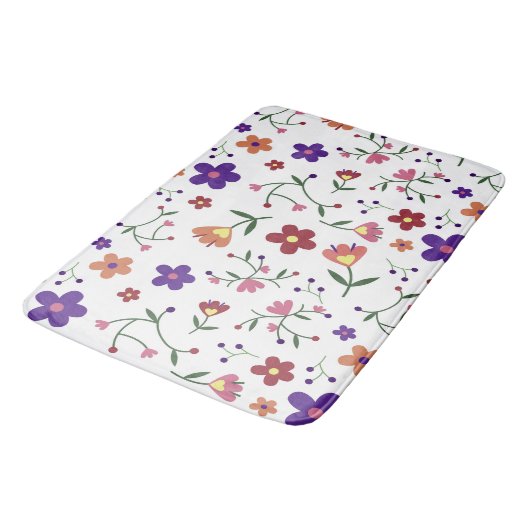 Lebhafte botanische Badematte (Schrägansicht)