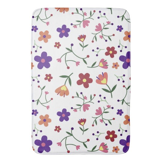 Lebhafte botanische Badematte (Vorderseite Vertikal)