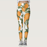 Lebhafte botanische Orangenzitruszitruszwiebel Leggings<br><div class="desc">Dieses botanisch inspirierte Design besticht durch lebhafte Orangen und üppige Vegetation</div>