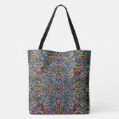 Lebhafte Botanische Tote Tasche (Rückseite)