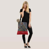 Lebhafte Botanische Tote Tasche (Am Model)
