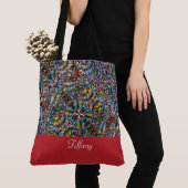 Lebhafte Botanische Tote Tasche (Von Nahem)