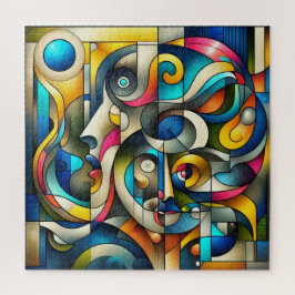 Lebhafte Braque-Inspiriert Negative Space Metal Ar Puzzle