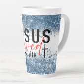 Lebhafte Braut: Jesus Rettete mein Leben Milchtasse (Rechte Ecke)