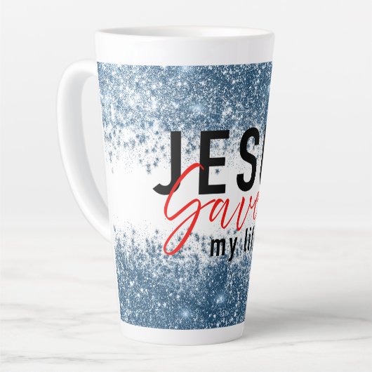 Lebhafte Braut: Jesus Rettete mein Leben Milchtasse (Linke Ecke)